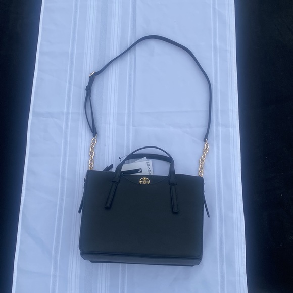NWT Nine West Black Satchel Handbag/Crossbody - Picture 3 of 4